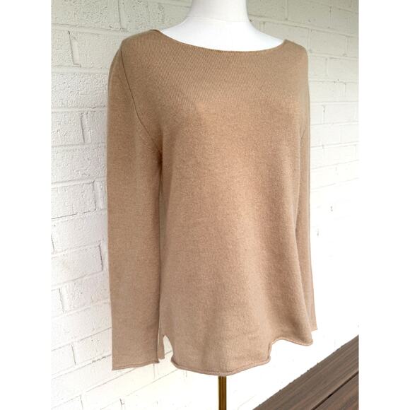 Vineyard Vines Small 100% Cashmere Tan Sweater Old Money Quiet Luxury Classic - Picture 4 of 6